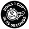 Boils 1 Cup in 55 Seconds