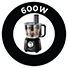 600W